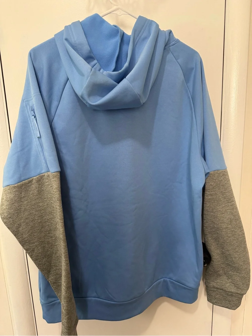 Jordan Men’s Powder Blue UNC Crewneck Hoodie with Gray Sleeves
